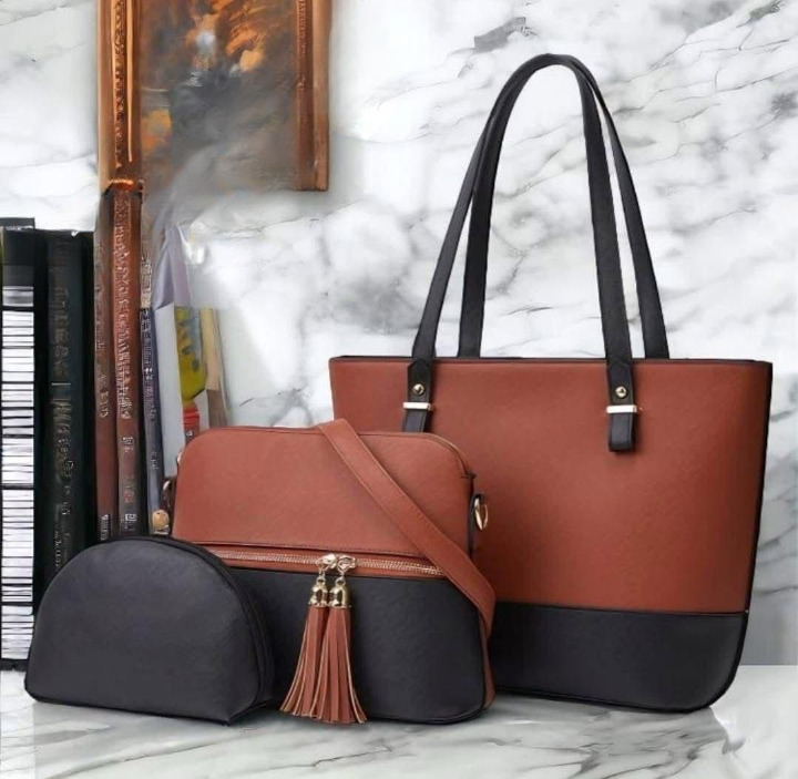3 Piece Tote Handbag Elegant Design Premium Quality