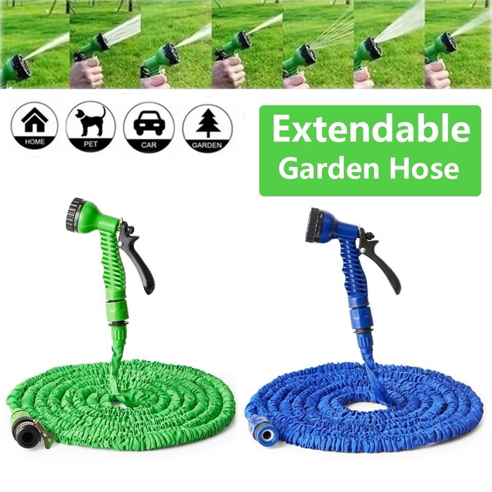 Flexible Upgraded Repairable Magic Hose Pipe Expandable Reel100Ft Car watering Cleaning, Indoor/Outdoor Garden Water Hose+ Spray