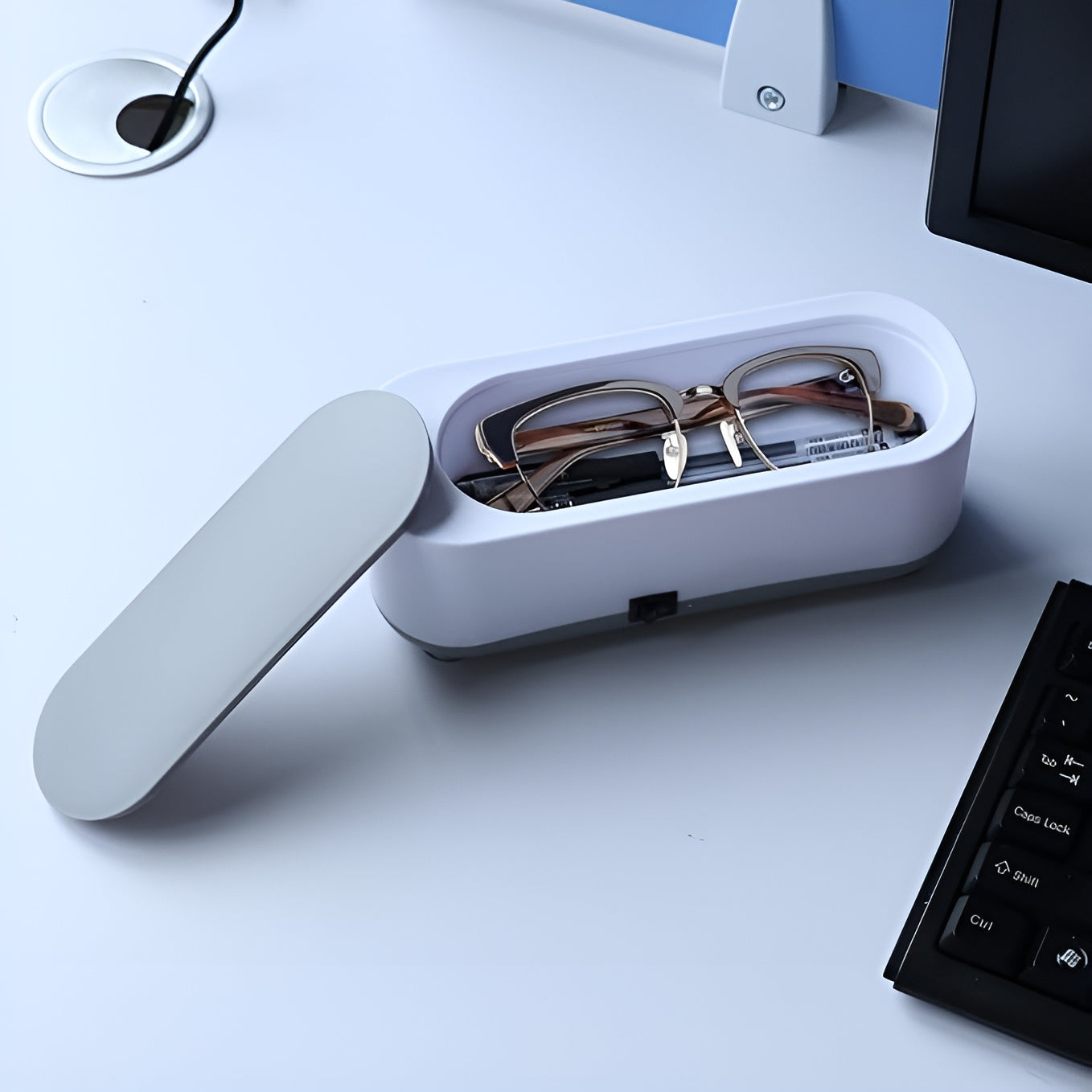 Ultrasonic Cleaner Jewelry Watch Eye Glasses Ring Makeup Brush Cleaning Machine (Random color)