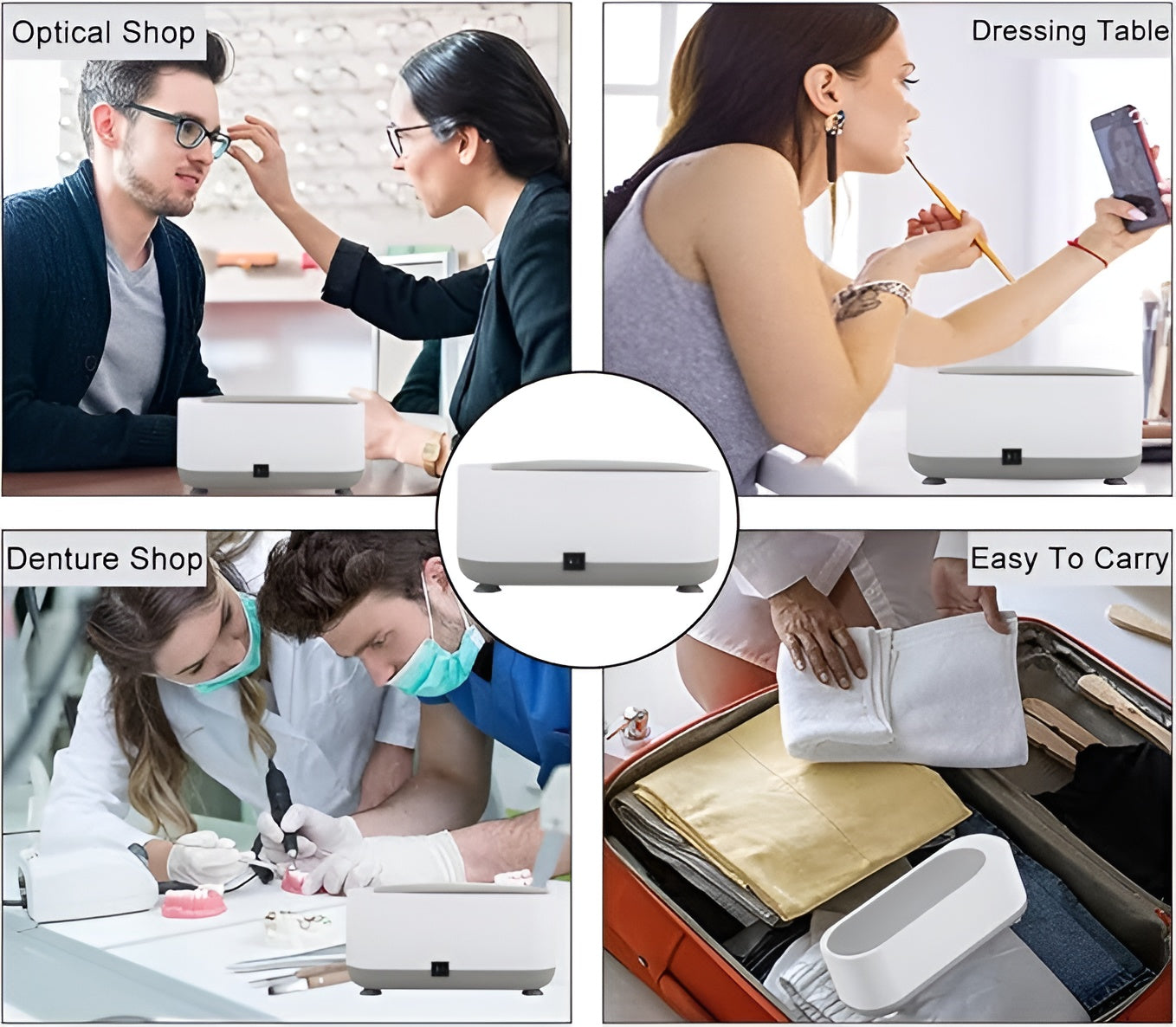 Ultrasonic Cleaner Jewelry Watch Eye Glasses Ring Makeup Brush Cleaning Machine (Random color)