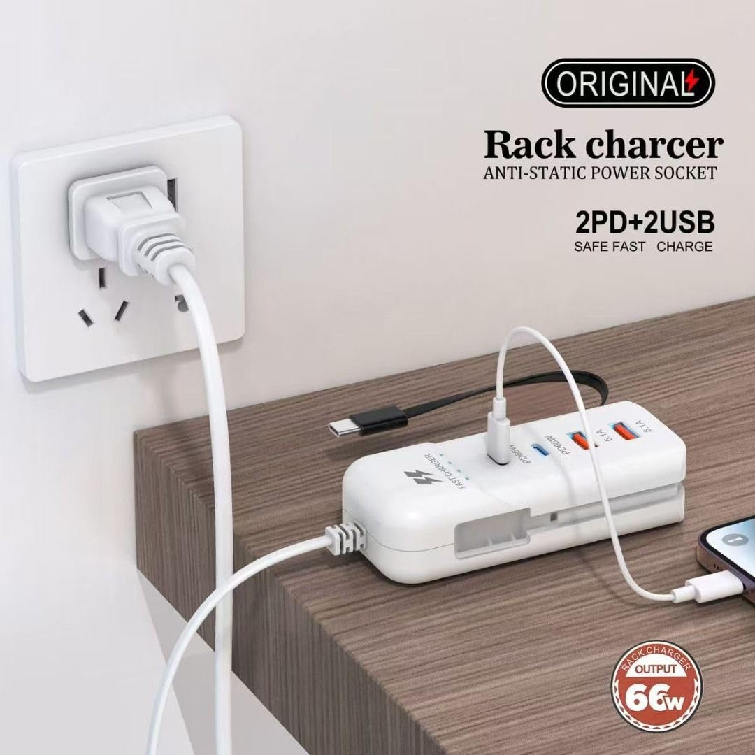 USB Fast Charger with Type-C Cable – 5.1A High-Speed