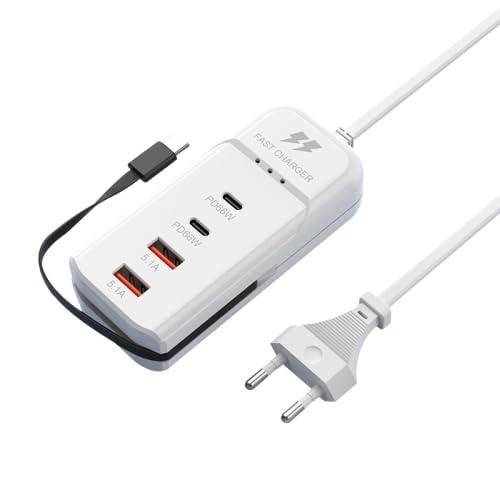 USB Fast Charger with Type-C Cable – 5.1A High-Speed