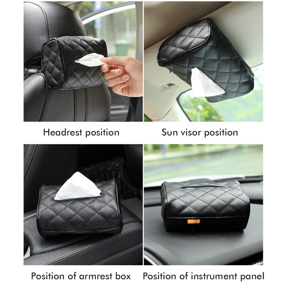 Luxury Leather Car Napkin Holder