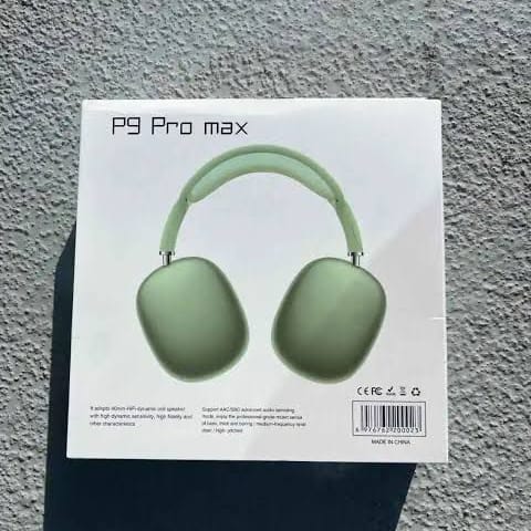 P9 Pro Max Wireless Bluetooth Headphones | Premium Over-Ear Headset for Music, Gaming, Travel & Daily Use | Crystal Sound, Soft Cushions, Long Battery — Random Color