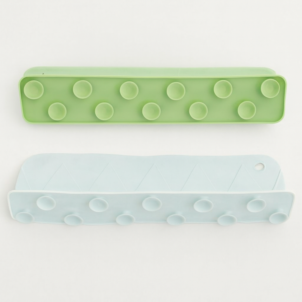 Silicone Sink Splash Guard With Suction – Flexible Water Splash Stopper for Kitchen & Bathroom Faucets, Countertops & Cleaning Protection (Random Color)