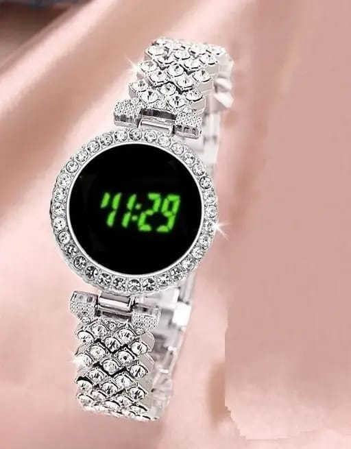 Ladies Round Dial Digital Watch