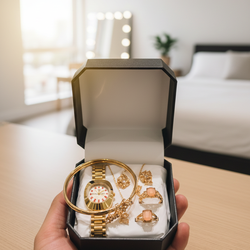 Jewelry Watch With Bangle Elegant Stylish Durable Quality Timeless Design (With Box)