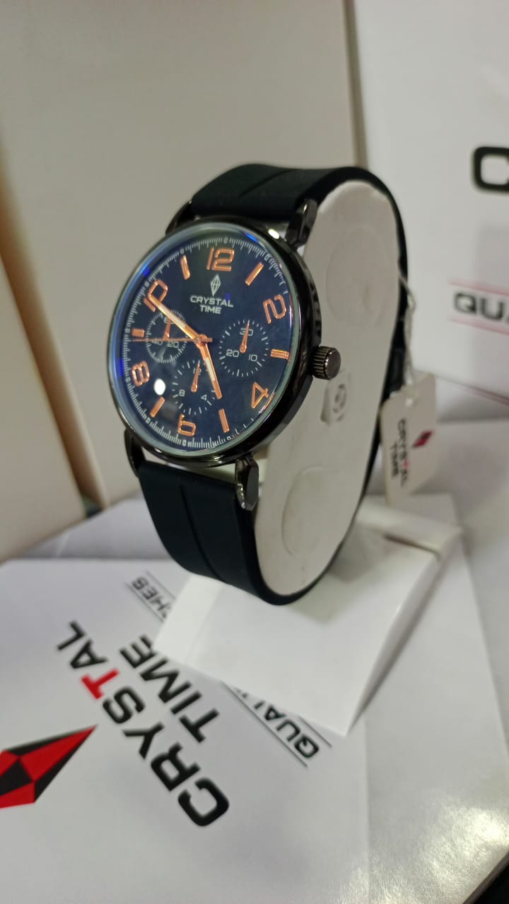 Gents Wrist Watch – Stylish Rubber Belt with Magnet Lock