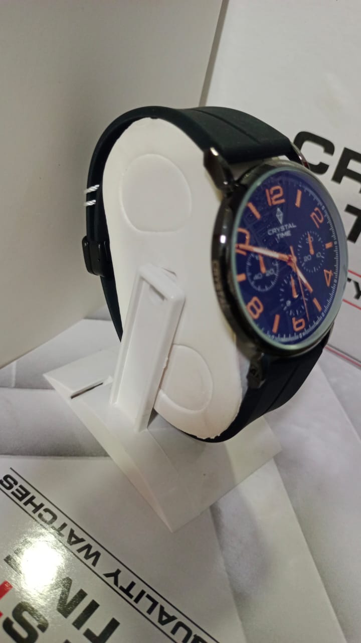 Gents Wrist Watch – Stylish Rubber Belt with Magnet Lock