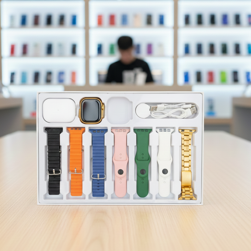 I20 Ultra Max Suit 10 In 1 Smart Watch With Airpods