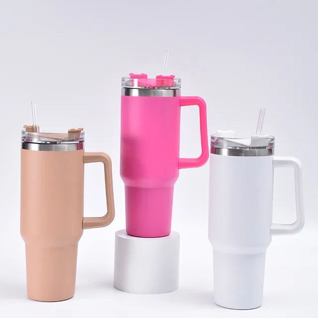 Stainless Steel Vacuum Insulated Tumbler with Straw