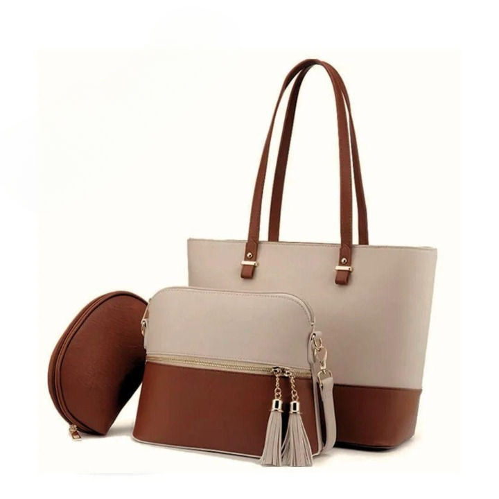 3 Piece Tote Handbag Elegant Design Premium Quality