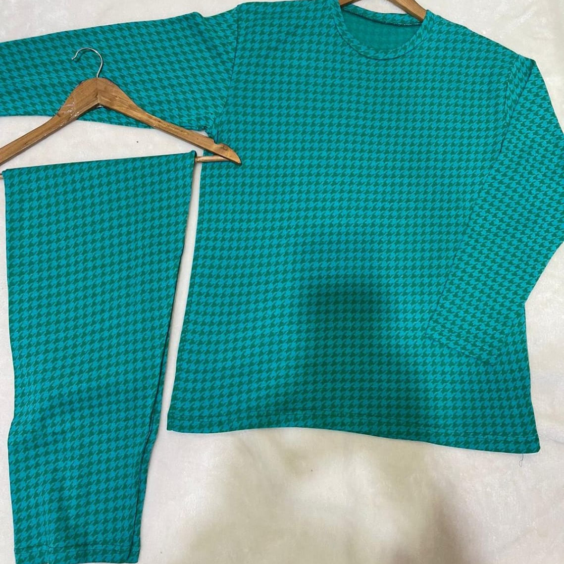 Check Pattern Loungewear Set For Women