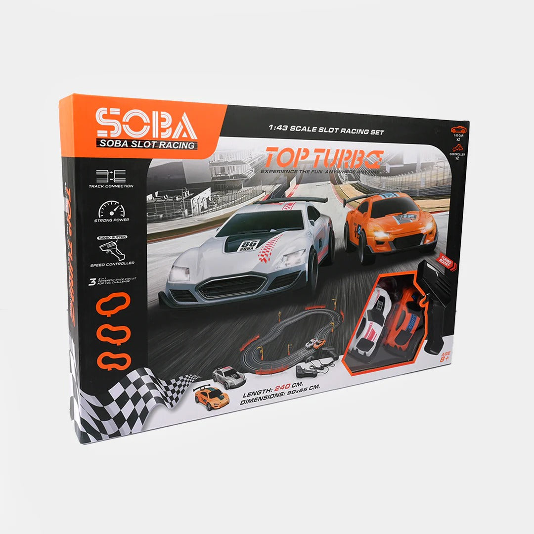 Soba Top Turbo: Professional 1:43 Scale High-Speed Slot Car Racing Championship Set