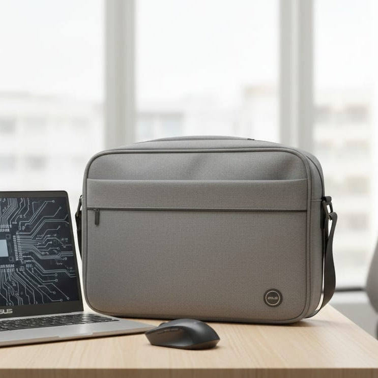 Grey Laptop Shoulder Bag