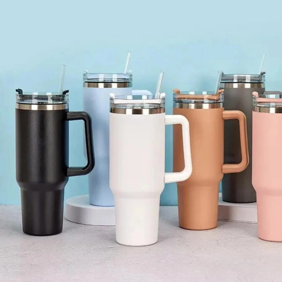 Stainless Steel Vacuum Insulated Tumbler with Straw