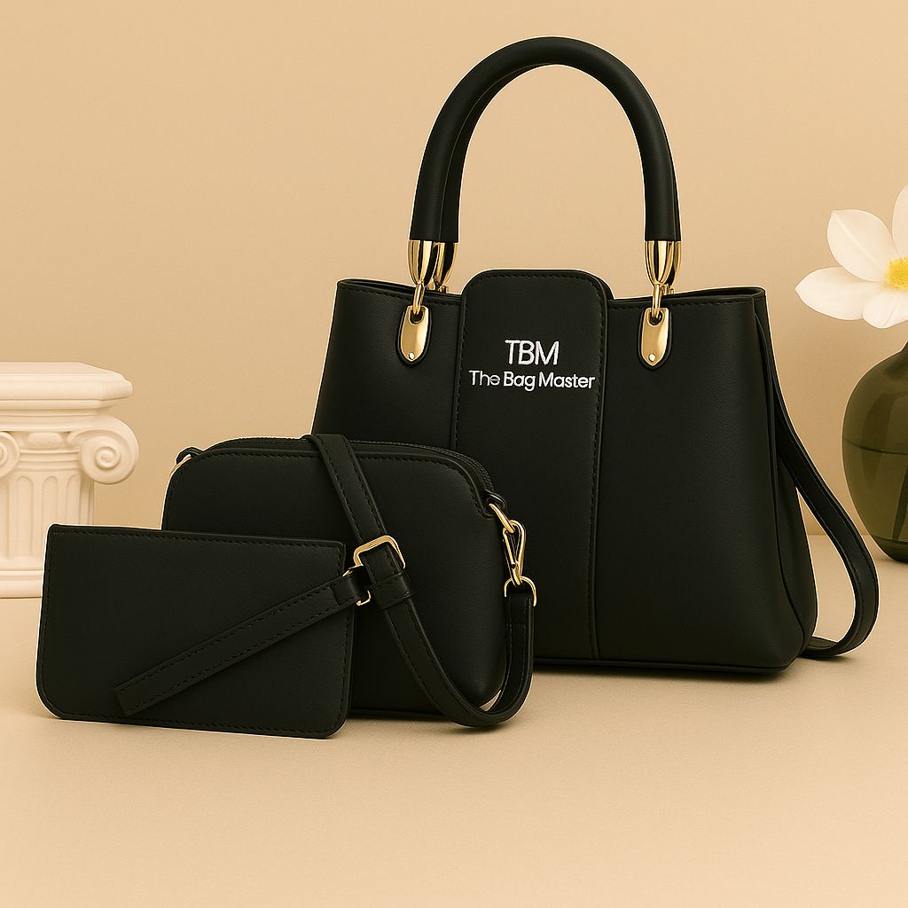 3 Pieces Ladies Handbag Elegant Design Premium Quality