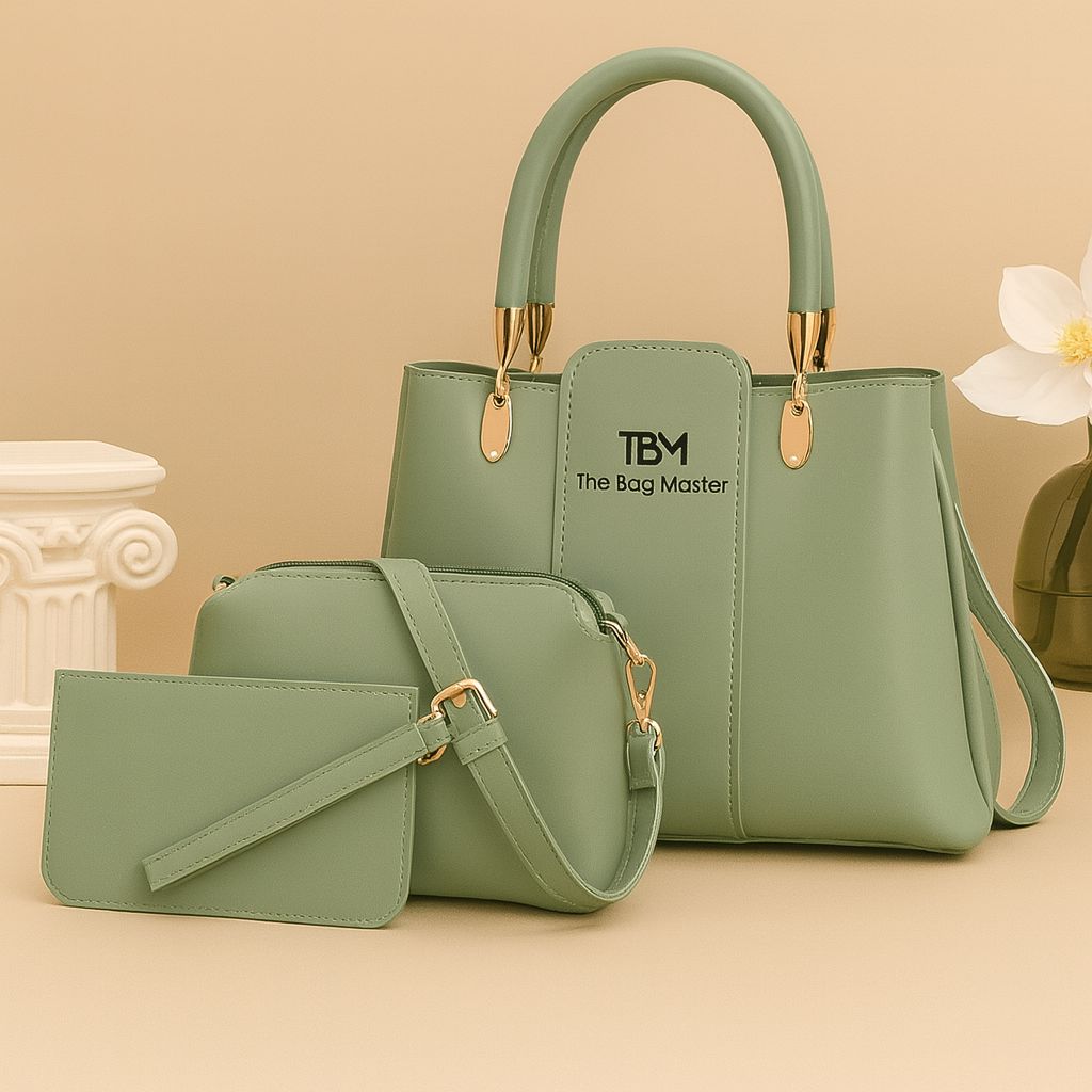 3 Pieces Ladies Handbag Elegant Design Premium Quality