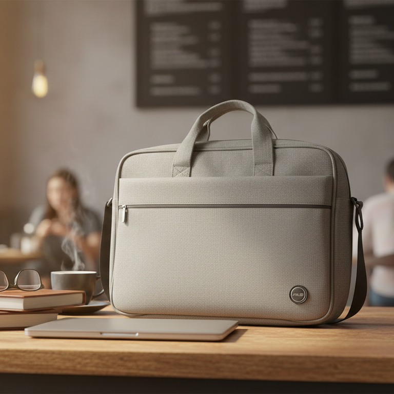 Grey Laptop Shoulder Bag
