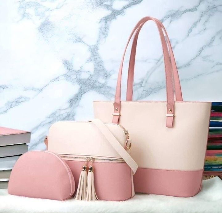 3 Piece Tote Handbag Elegant Design Premium Quality