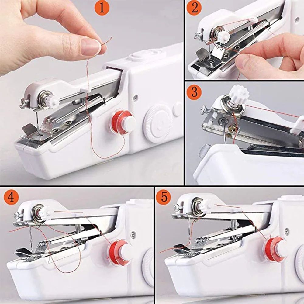 Mini Portable Handy Sewing Machine Handheld Sewing Machine Stitch Household Tool for Kids Clothing, Fabric, Home Travel Use, Gift for Kids & Adult