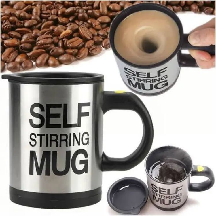 Self Stirring Coffee Mug Cup Funny Electric Stainless Steel Automatic Self mixing Spinning Home Office Travel Cup
